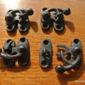 4 Nice tiny small box Latch catch solid brass furniture antiques doors trinket