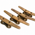 4 Solid Brass Cleat Tie Downs 5½" Heavy Duty Boat Rope Hooks Marine Dock Hardware 14cm