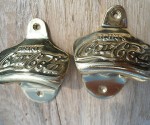 2x COCA COLA Bottle Opener Polished Brass COKE solid heavy WORKS B screws