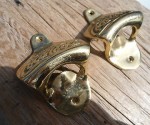 2x COCA COLA Bottle Opener Polished Brass COKE solid heavy WORKS B screws