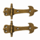 2 SOLID BRASS HINGES – 4" ANTIQUE VINTAGE STYLE – BOX & DOOR RESTORATION