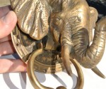 Heavy ELEPHANT trunk front Door Knocker SOLID BRASS old style house Stunning B