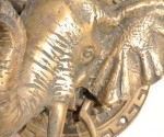 Heavy ELEPHANT trunk front Door Knocker SOLID BRASS old style house Stunning B