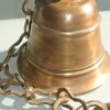large heavy SHIP Door school Bell chain pure brass old style heavy nautical 6"
