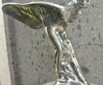 Rolls Royce car statue flying lady cast brass emblem hand made copy 7" silver B