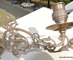 PIANO SCONCE solid heavy brass 8 " long rotate candle holder aged heavy brass B