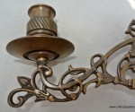 PIANO SCONCE solid heavy brass 8 " long rotate candle holder aged heavy brass B
