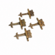 4 Solid POLISHED Brass Door Small Hinges Watson 45L Vintage Antique Style Restoration Heavy 3