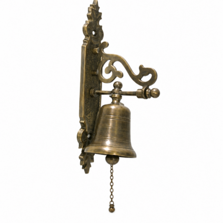 Solid Brass Door Bell Pull Chain 7.5 Vintage Antique Style Wall Mounted w Screws