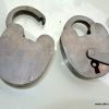 2 Padlocks Vintage stye antique look solid heavy brass aged key lock works 3" size 2 key