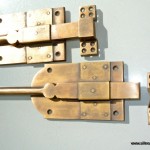 2 BOLTS french doors furniture heavy slide solid brass flush slide 10"