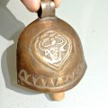 3.1/2 " medium COW BELL Nice sound solid brass ring old style antique aged look hand made