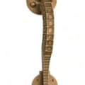 Very Large Heavy Solid Brass Seahorse Door Pull Handle 16.5” (41.5 cm) – Antique Style
