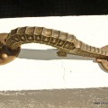 very large SEAHORSE solid brass door old style heavy house PULL handle 16.1/2"