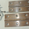 2 small hinges vintage style solid Brass DOOR BOX 3" restoration flush & screws