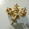 4 very small screw KNOBS pulls handles antique solid heavy brass drawer knob 18 mm
