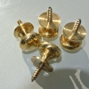 4 very small screw KNOBS pulls handles antique solid heavy brass drawer knob 18 mm