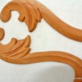 2 small wooden scroll carving hand made mahogany 9"