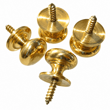 4 Small Solid Brass Drawer Knobs – 19 mm (3/4") – Watson Brass 237A – Antique Vintage Style
