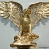 VINTAGE style BRASS FLYING EAGLE BIRD FIGURINE cast brass metalware patina