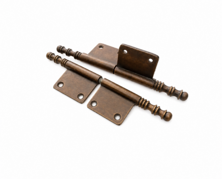 2 Small French Lift Off Hinges – Solid Brass Loose Pin Hinges – Vintage Aged Style – 5½ Inch