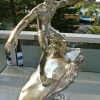 massive silver SURFER statue real Brass old vintage style TROPHY SURF surfing 2ft high