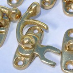 4 Nice tiny small polished box Latch catch solid brass furniture antiques doors trinket