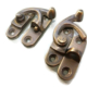 Set of 2 Tiny Solid Brass Box Latch Catches – 40mm Antique Style Furniture Hardware – Vintage Brass Catch Lock