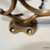 COAT hall HOOKS solid brass furniture antiques vintage age old style curly