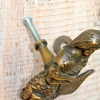 small MERMAID heavy KNOB aged old solid Brass PULL knobs kitchen 2.1/2"