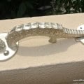ery large SEAHORSE solid brass SILVER PLATE door old style heavy house PULL handle 16.1/2"