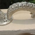 ery large SEAHORSE solid brass SILVER PLATE door old style heavy house PULL handle 16.1/2"