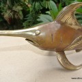 very nice brass MARLIN 12" unusual statue display fish hand made