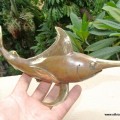 very nice brass MARLIN 12" unusual statue display fish hand made
