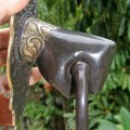 Solid Brass FIST HAND Door Knocker PULL HANDLE ring 7" aged old look
