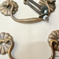 4 heavy DROP pulls handles BOX antique solid brass 3.1/2" vintage drawer heavy BALE