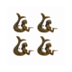 4 MERMAID Brass Knobs – Praying Dewi Mermaid Pull Knobs – Heavy Solid Brass Vintage Kitchen Cabinet Handles – 3 Set of 4