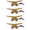 4 small CLEAT tie down heavy solid brass boat cars tieing rope hooks 4" cleats ship