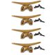4 small CLEAT tie down heavy solid brass boat cars tieing rope hooks 4" cleats ship