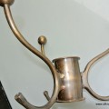 large coat Hall stand BRASS old style hat stand HOOKS heavy vintage attach large ferrule