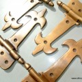 4 small hinges vintage age style solid Brass DOOR restoration heavy 5"