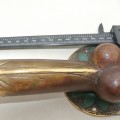 medium penis shape DOOR PULL or HOOK hand made brass 7 " handle