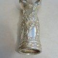 BRASS SILVER WALKING STICK end large brass SKULL head only hand made engraved design