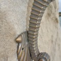 nice Large SEAHORSE solid brass door old style heavy house PULL handle 13"