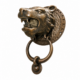 Lion Tiger Head Door Knocker Solid Brass Antique Vintage Front Door Hardware 140mm