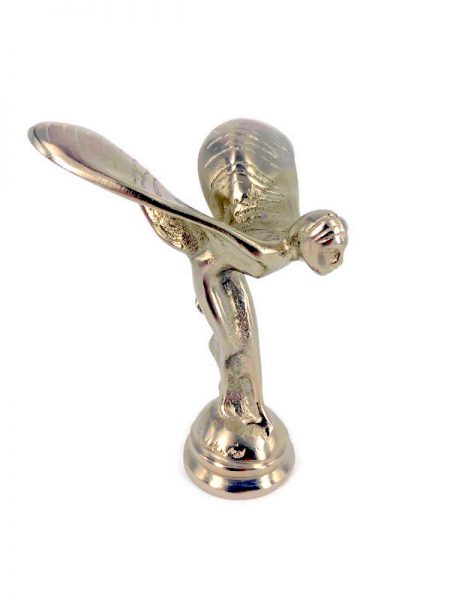 small Rolls Royce car mascot flying lady brass emblem copy 12cm Spirit Ecstasy hand cast silver plated