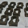 10 recessed KEY hole covers aged old stye vintage antique look solid heavy brass aged 19 mm escutcheon