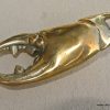 MUD CRAB CLAW shaped beer Bottle Opener solid polished heavy brass amazing 6"