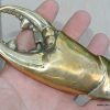 MUD CRAB CLAW shaped beer Bottle Opener solid polished heavy brass amazing 6"