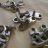 4 Nice tiny small CHROME box Latch catch solid brass furniture antiques doors trinket